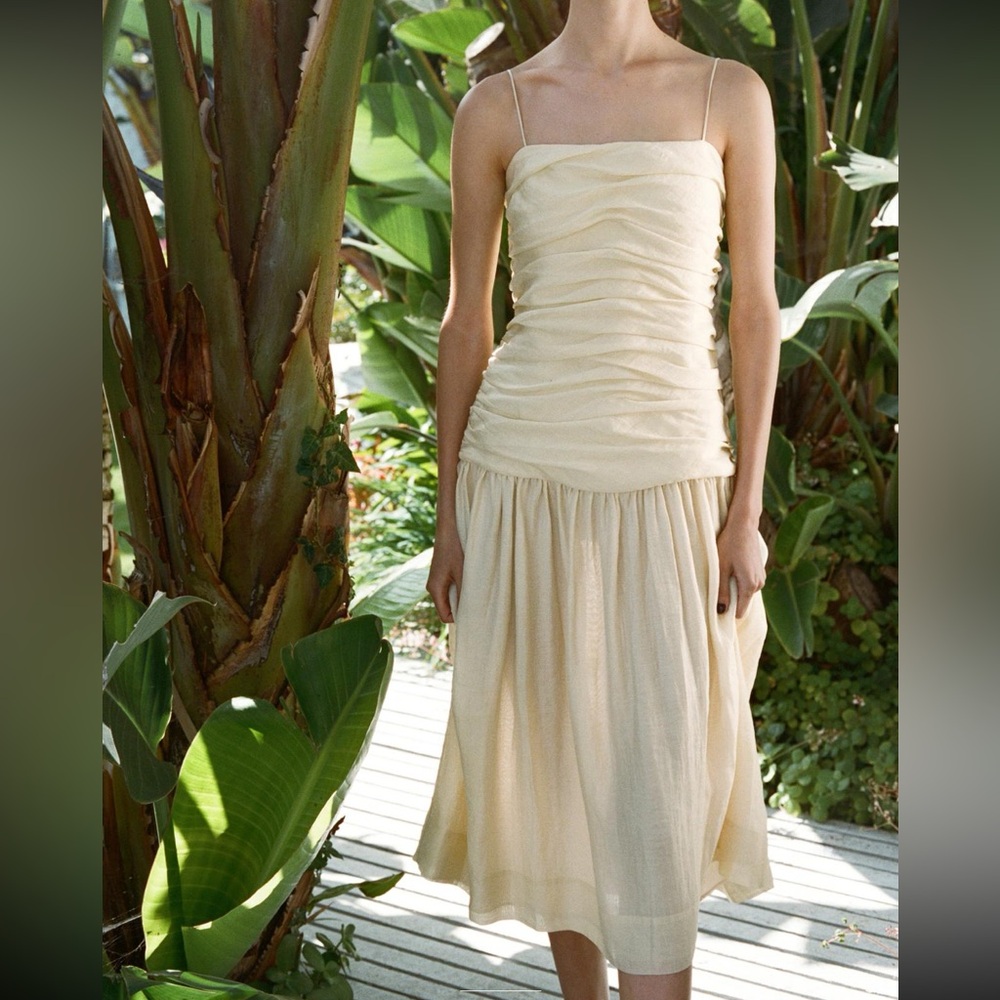 Zara limited edition draped midi dress for prom